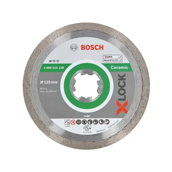 BOSCH Disque diamant X-LOCK 125mm - Standard for Ceramic