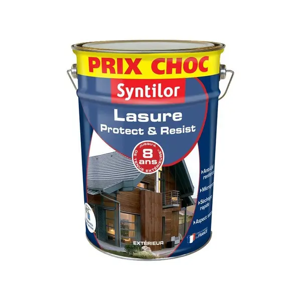 Lasure SYNTILOR protect & résist chêne moyen 5 L - SYNTILOR