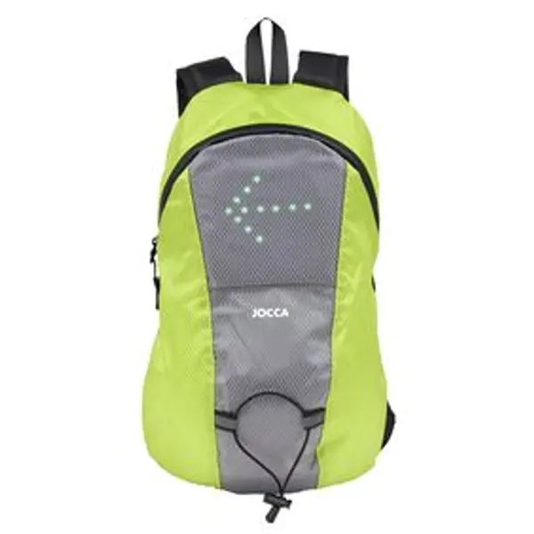 Sac à dos signalétique LED vert et gris