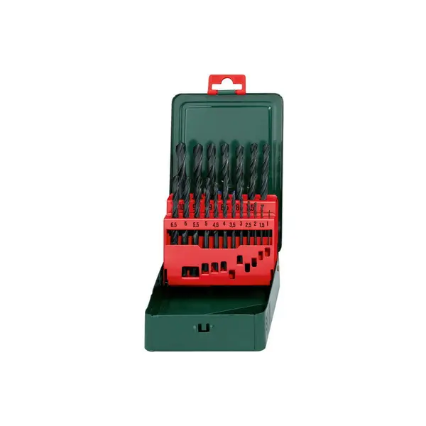 Coffret de 19 forets à métaux en acier rapide HSS-R SP - Metabo