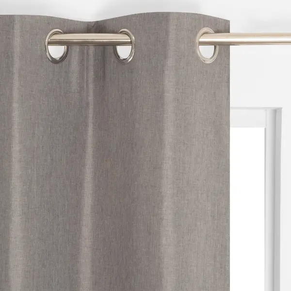 Rideau thermique, Chambray gris l.135 x H.240 cm - JBY CREATION