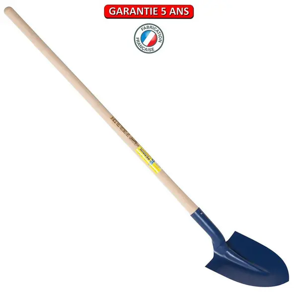 Pelle fortification ronde emmanchée droit 130 - Largeur 21 cm - PERRIN