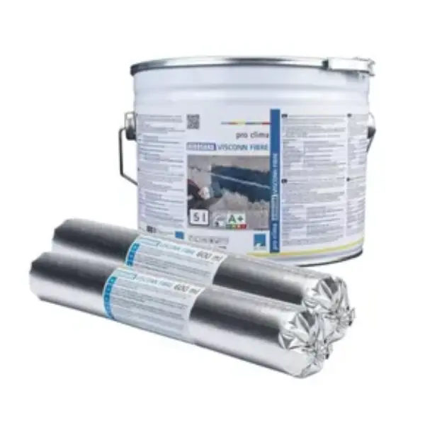 Enduit d’étanchéité pulvérisable, armé de fibres, résistant au gel et à l'humidité, avec valeur Sd hygrovariable, bleu/noir