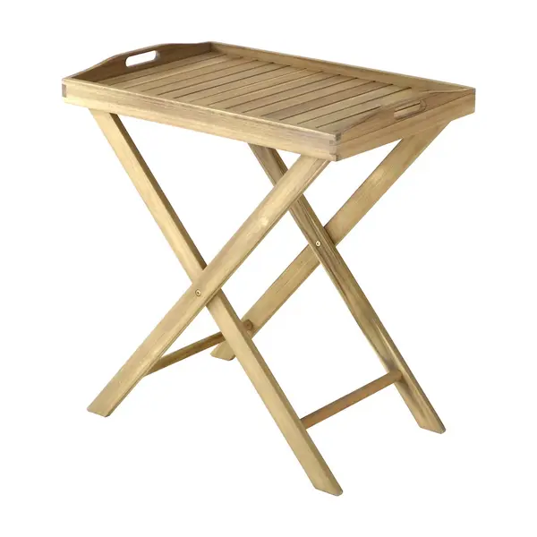 Desserte pliante - TEA - Acacia FSC 100% - Plateau amovible - PROLOISIRS