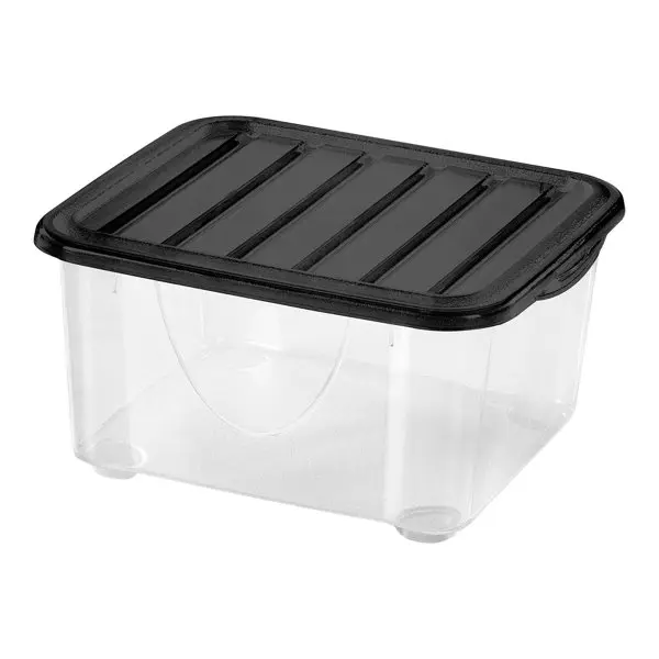 Boîte de rangement transparente avec couvercle 2 L
