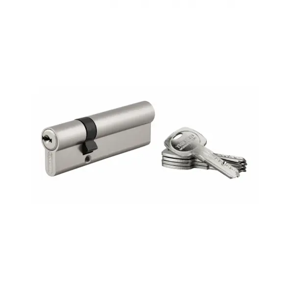 Cylindre de serrure double entrée Trafic 6, 30x65mm, nickel, anti-arrachement, anti-perçage, 5 clés - THIRARD