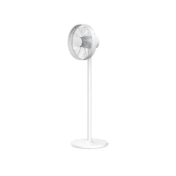 Ventilateur sur pied en métal, finition blanche 20W
