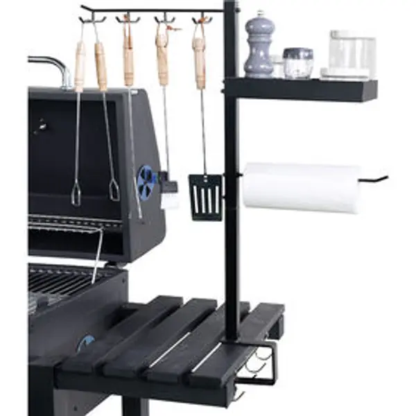 Tablette adaptable barbecue métal noir