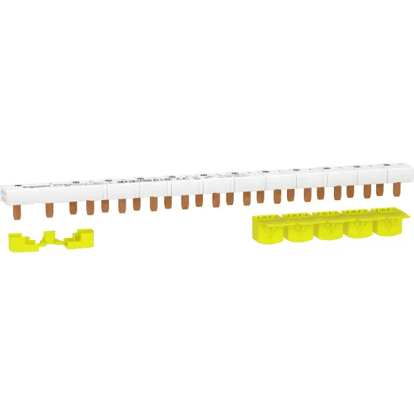 Peigne Monobloc 1P+N 63A 13 Modules avec cache-dents 5M - Resi9 - Schneider Electric - R9PXH213