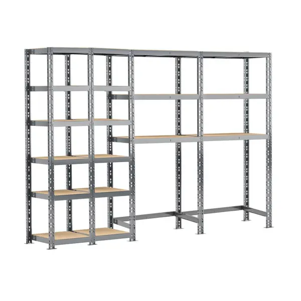 Concept rangement de garage - longueur 240 cm - 18 plateaux - Modulö Storage