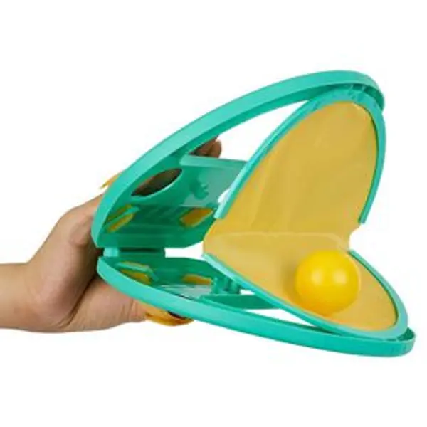 Jeu lance et attrape balle plastique vert Ø19,5cm