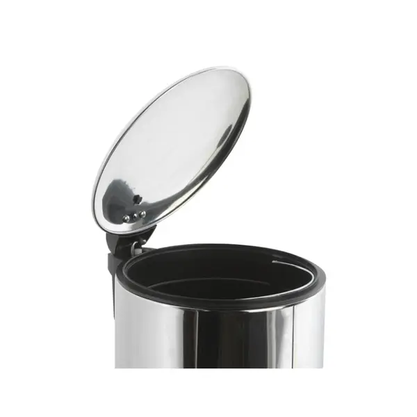 Poubelle à pédale acier inoxydable brillante 5 L PRACTO HOME
