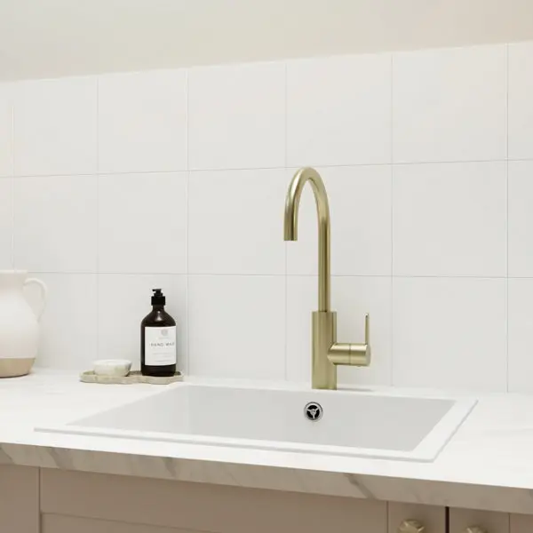 Carrelage mural "Spezzia" blanc - l. 20 x L. 20 cm