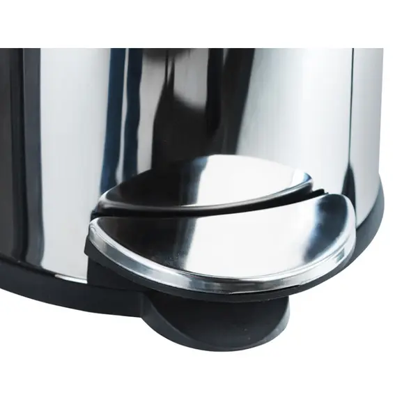 Poubelle à pédale acier inoxydable brillante 5 L PRACTO HOME