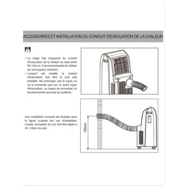 climatiseur mobile froid seul 3.5kw classe a