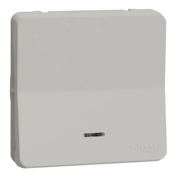 Mureva Styl - Bouton poussoir lumineux LED - composable - IP55 - IK08 - blanc - MUR39127
