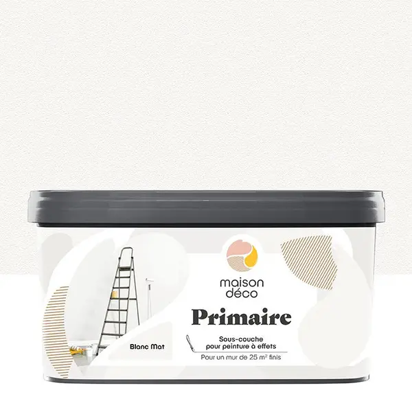 Primaire D'accrochage pour peinture a effet, blanc, 2.500 l - MAISON DECO