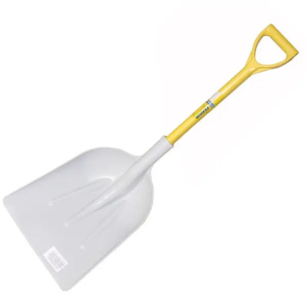 Pelle plastique blanche manche composite poignée + etiquette alimentaire - PERRIN