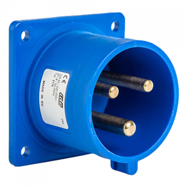 Prise male encastrable 32A 2P+T 220V - Étanche IP44 - IDE
