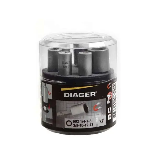 DIAGER Coffret 7 douilles magnétiques 1/4" - U602