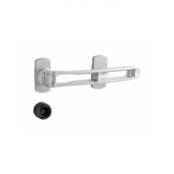 Entrebailleur pour porte d'entrée, taquet d'arrêt, 169mm, blanc - THIRARD