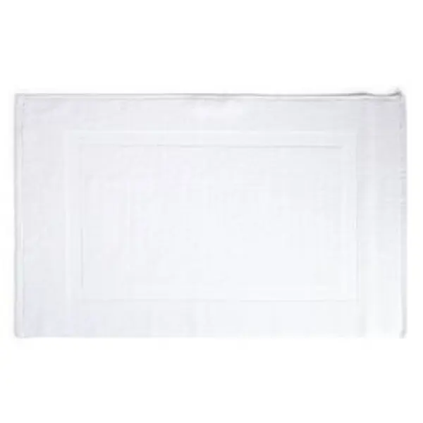 Tapis salle de bain coton blanc 70x40cm