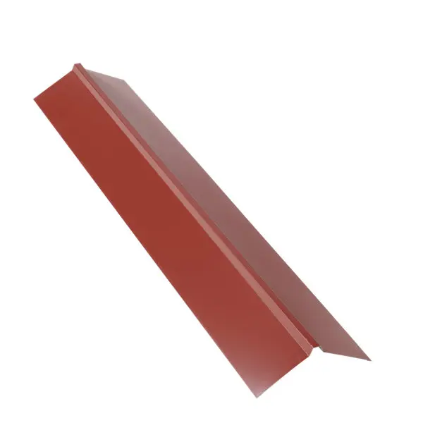 Faitière bi pente rouge modèle S12 acier 100 x 19 cm