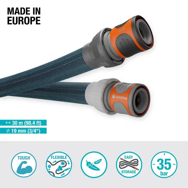 Tuyeu Liano™Xtreme 30m, Ø 19mm (3/4") - ultra résistant - GARDENA