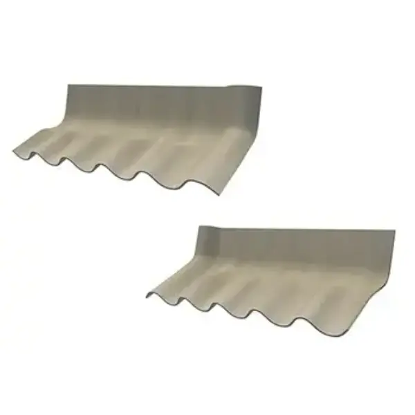 Raccord de mur gauche fibres-ciment - Edilfibro - 6 ondes - teinte naturelle