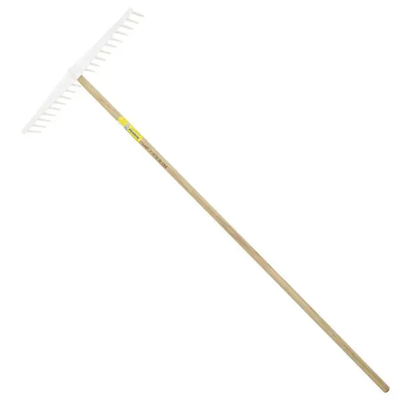 Râteau polypro multi usage 63 cm manche 1,80 m, pour le jardin et le potager - PERRIN