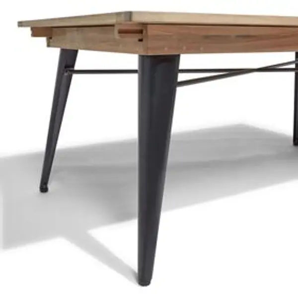 Table extensible Fabrik 6/8 personnes acacia naturel et métal noir 180/240x100xH75cm