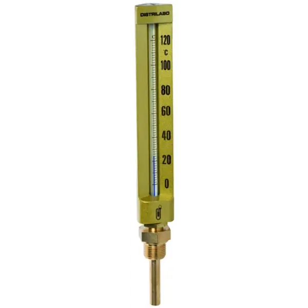 Thermomètre industriel droit - 15x21 - Grand modèle 200mm