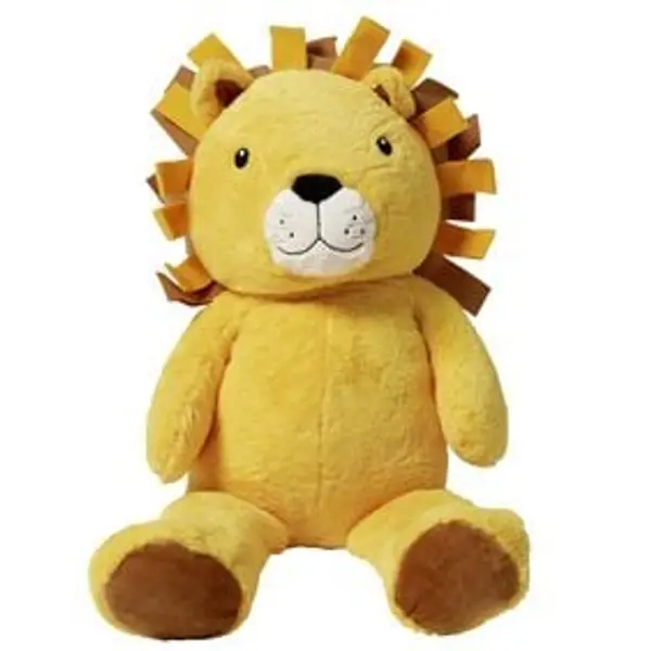 Peluche lion polyester 100x40x30cm jaune