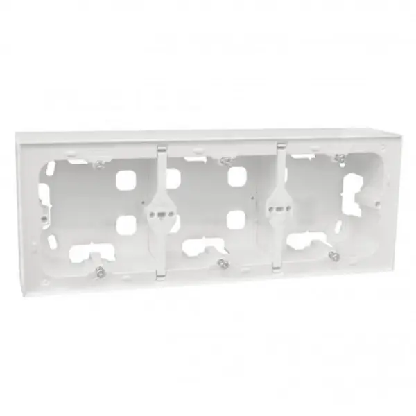 10995ABR Efapel - Boitier en saillie pour installation murale - Blanc - 3 postes - Logus 90/Quadro 45