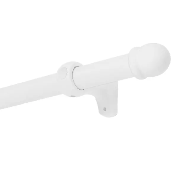 Kit de tringle à rideau Alma Diam.28 mm laqué blanc 180 cm - MOBOIS