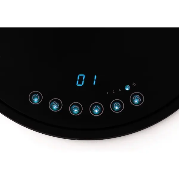 Ventilateur sur pied et table F20B - 27W - secteur et batterie - 26 vitesses - Noir - Predator