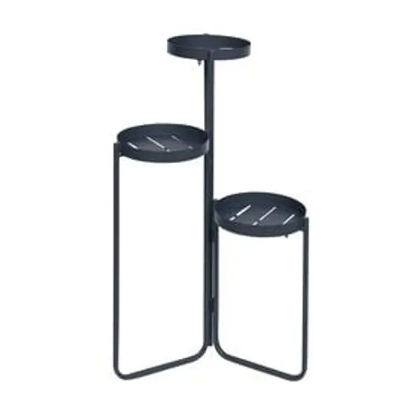 Porte plante 3 niveaux gris anthracite H70cm