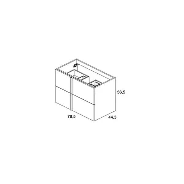 Caisson New Anco 2 tiroirs 80cm