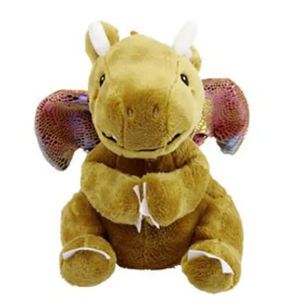 Peluche dragon polyester 19x15cm (3 modèles)