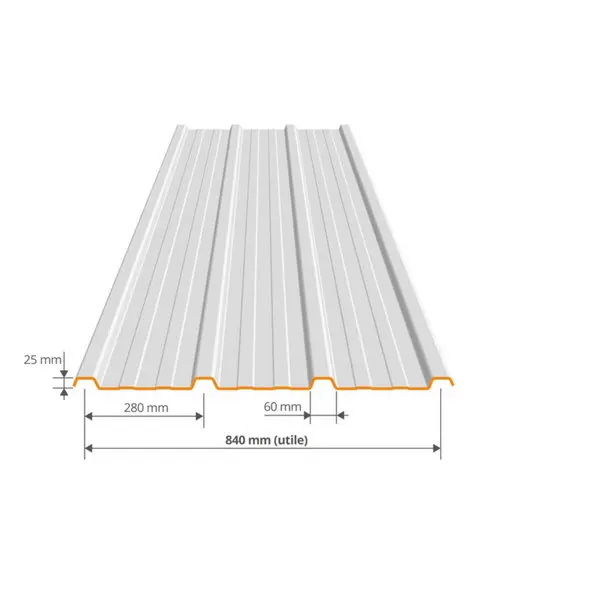 Bac en acier galvanisé rouge tuile 3 x 0,9 m