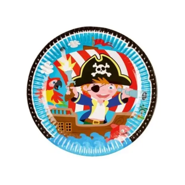 Assiettes carton pirates x8 9902120-66