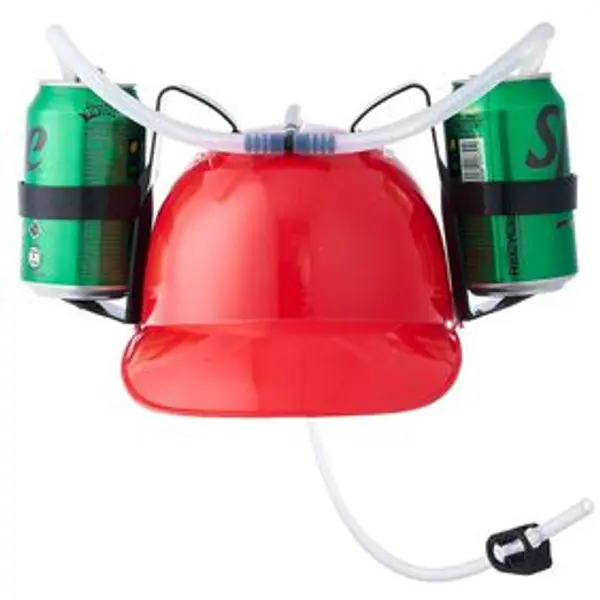 Casque à boisson double rouge