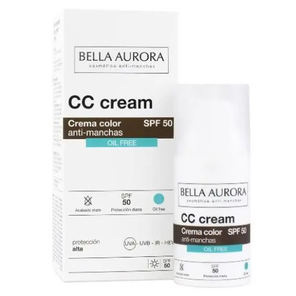 Bella Aurora Cc Color Oil Free 30 Ml. 50