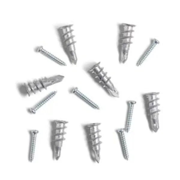 Lot de 7 chevilles autoforeuses avec vis Ø6x30mm charge 20kg