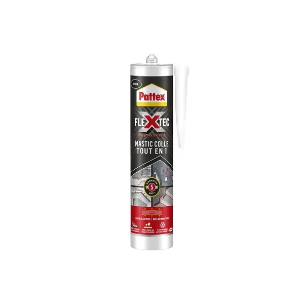 Colle joint int/ext polymere pattex flextec noir cartouche 389g - PATTEX