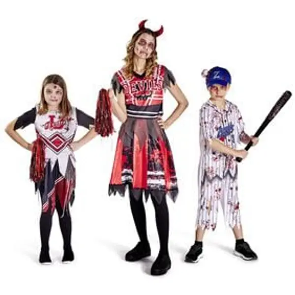 Déguisement adulte Halloween pompom girl robe et serre-tête - Taille L