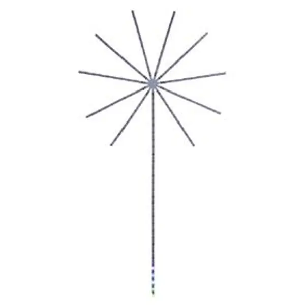 Feu d'artifice led couleurs changeantes H138cm