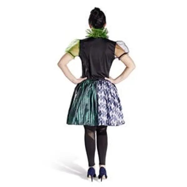 Déguisement adulte Halloween clown robe serre-tête collier - Taille M