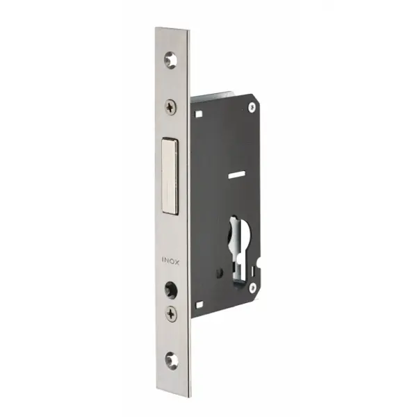 Boitier de serrure encastrable à cylindre pour porte d'entrée, axe 37mm, bouts carrés, pêne dormant seul - THIRARD