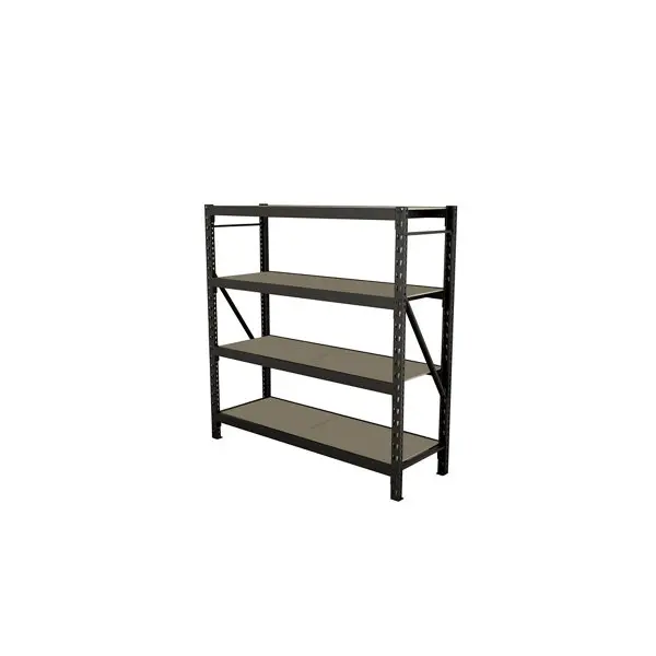 Étagère bois métal 4 tablettes noir 183,2x180x60 cm charge 2000 kg